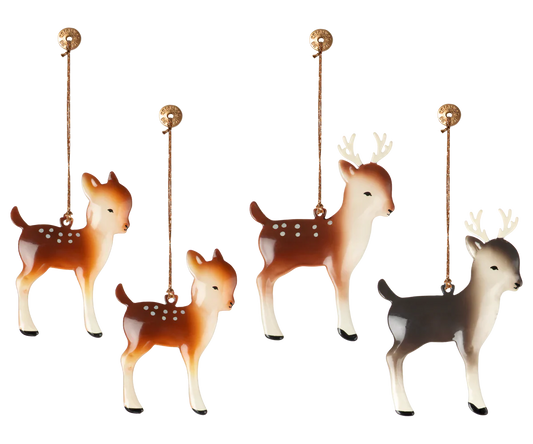 Maileg | Reindeer Family, Metal Ornaments