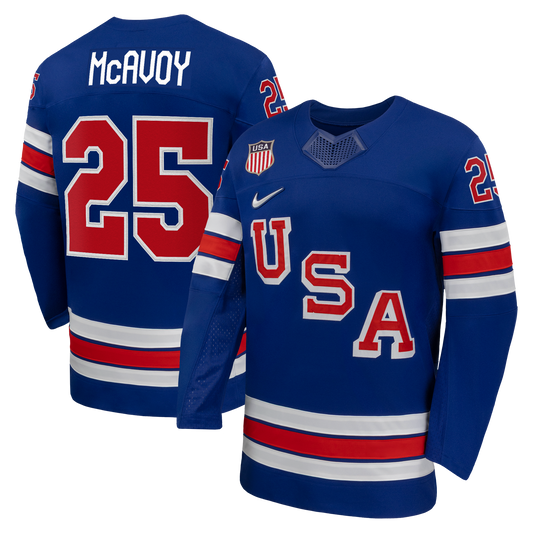 Charlie McAvoy #25 USA Hockey 2026 Home Jersey - Nike Royal