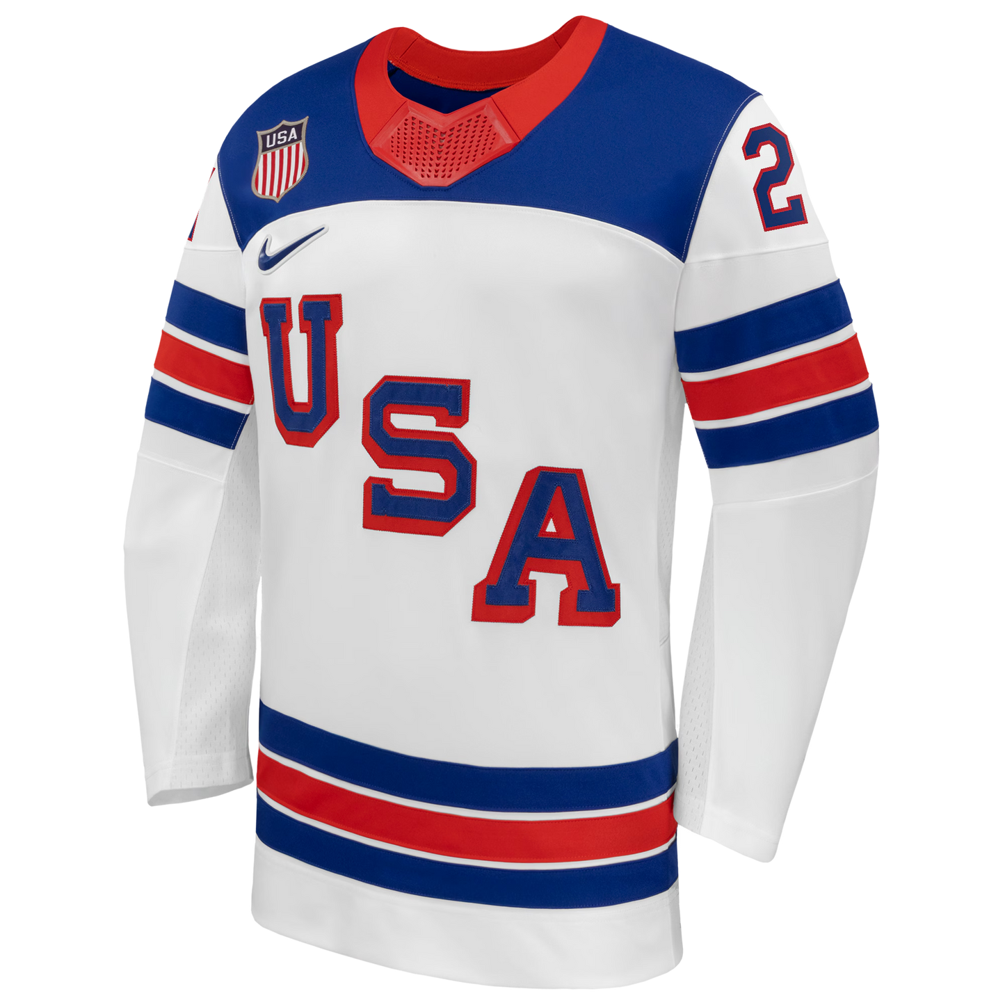 Dylan Larkin #21 USA Hockey 2026 Away Jersey - Nike White