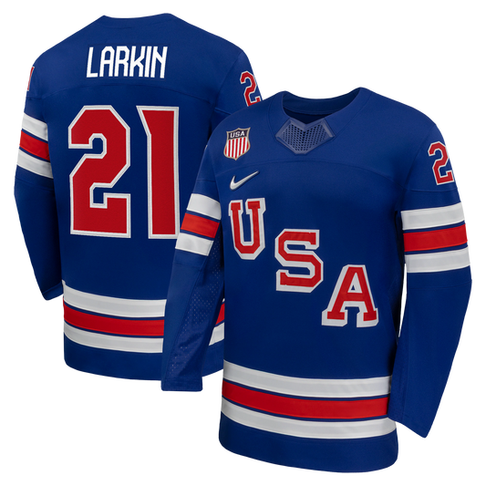 Dylan Larkin #21 USA Hockey 2026 Home Jersey - Nike Royal