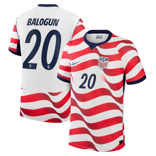 Folarin Balogun USMNT 2026 Home Match Jersey White | Nike USA Soccer Jersey