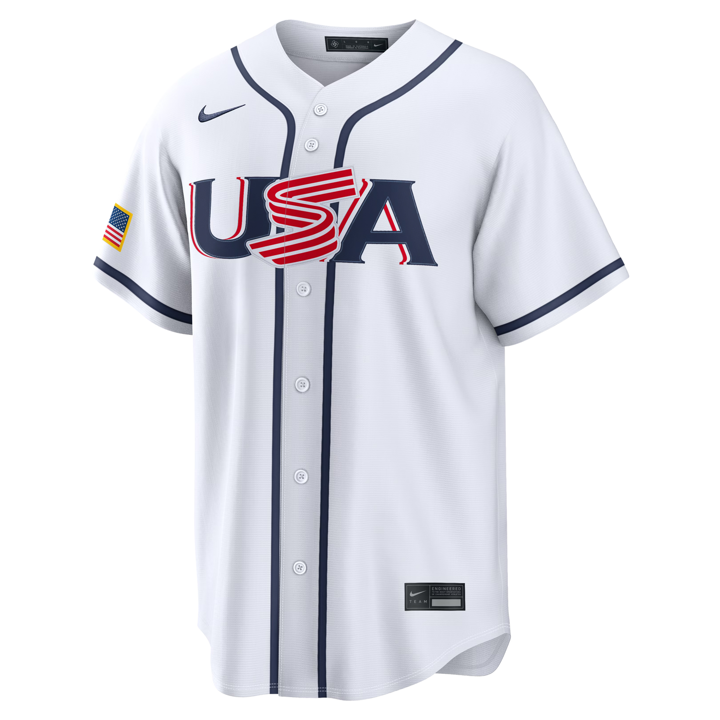 Nike USA Baseball 2026 World Baseball Classic Home Stadium Jersey – Cal Raleigh – White