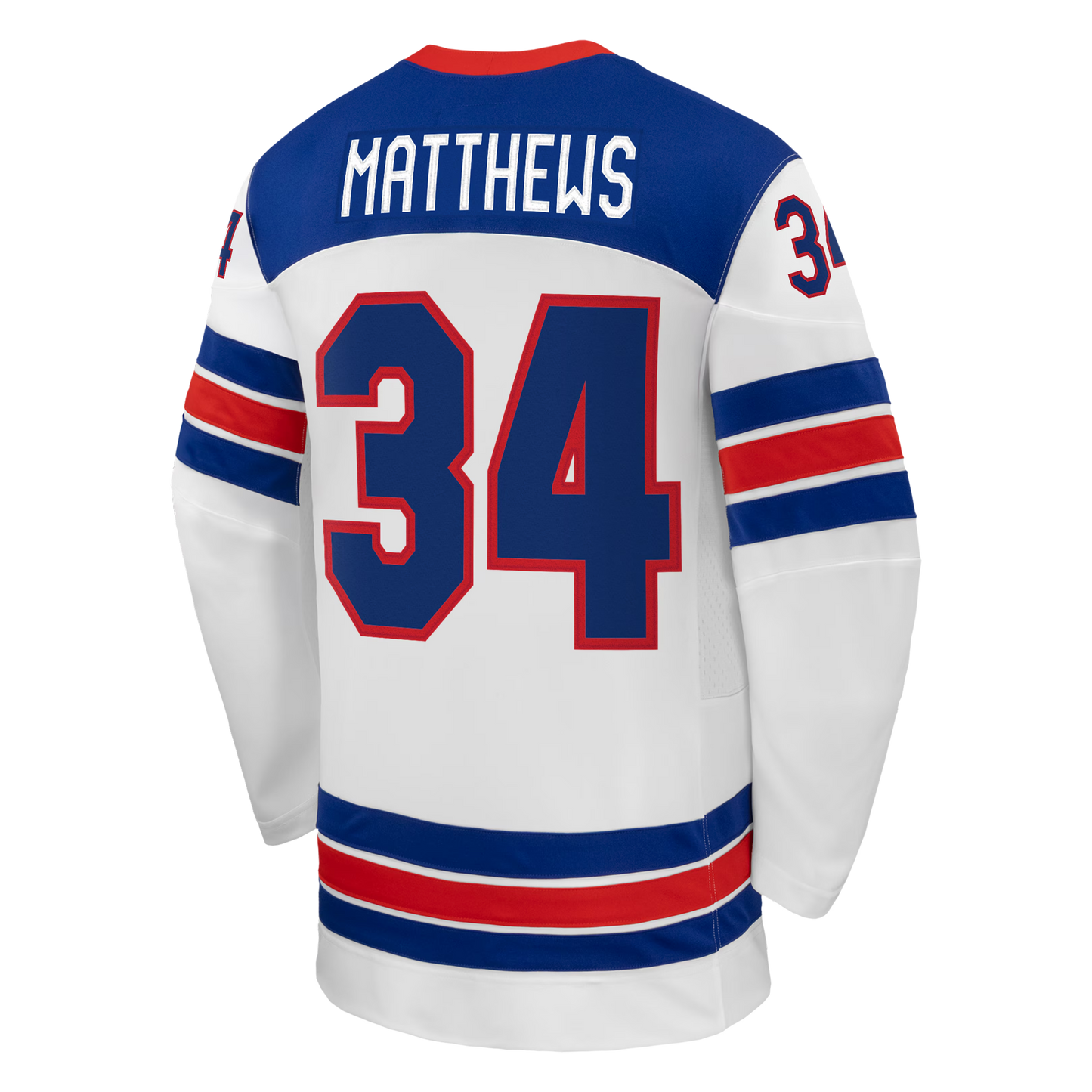 Nike USA Hockey 2026 Home Supporter Edition Jersey – Auston Matthews #34 – Royal Blue