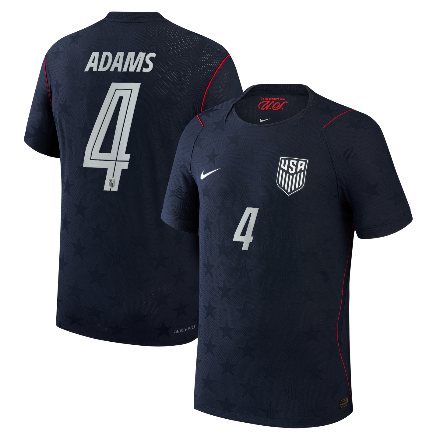 Tyler Adams USMNT 2026 Away Match Jersey Blue | Nike USA Soccer Jersey